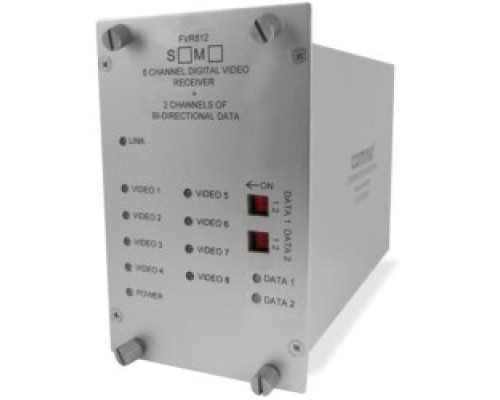 COMNET COMMUNICATION NETWORKS  FVT812M1      8-channel Digitally Encoded Video Transmitter + 2 Bi-directional Data Channels, MM, 1 Fiber