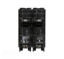 SIEMENS US2:Q260   Common Trip Type; Load Center Used On; 120/240 VAC Voltage Rating; Plug In Mounting; 10 kA Interrupting Rating; 60 amp at 40ºC Current Rating; 2 Pole s ; QP Model