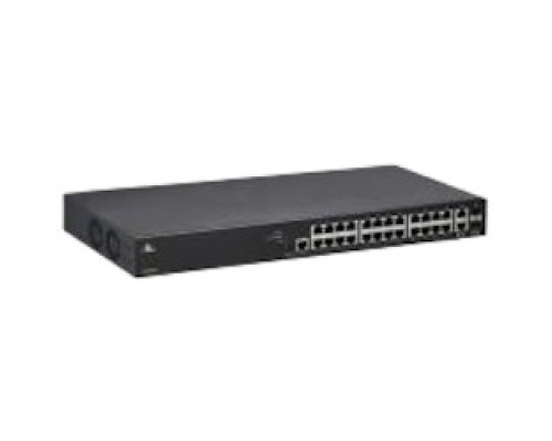 ETHERWAN SYSTEMS EX26262F   Commercial 0C - 45C Managed L2+ Gigabit PoE Switch, 24 Gigabit RJ45 PoE Ports + 2 Gigabit Combo/SFP ports, Ethernet Switch with PoE PSE 802.3at up to 30W/port, 370W PoE Power Budget, Shelf or Rack Mount with Inte
