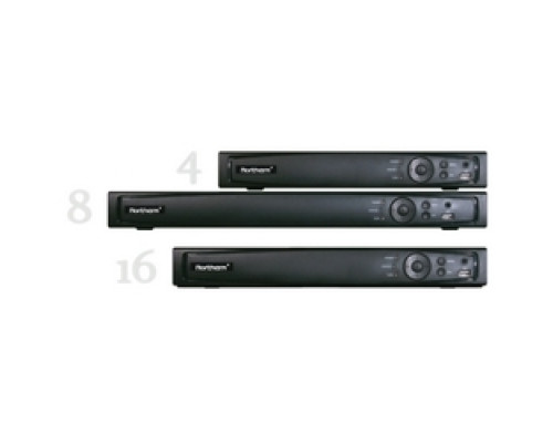 NORTHERN VIDEO  NVR16POE2T               Network Video Recorder, Rack Mount, Real Time, 1U, 16-Channel Input, PoE, 1080p Resolution, H.264, NTSC/PAL Frame, 160/80 Mbps In/Out Bandwidth, 110 to 220 Volt AC, 200 Watt, 2 TB