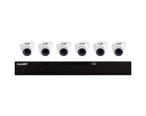 NORTHERN VIDEO  N3HVR8KIT6C               N3 Series 8CH HD Analog Kit With 8CH 2TB DVR and6X 2.8MM 1080P Eyeball Cameras