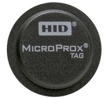HID GLOBAL CORPORATION 1391LSSNN   MicroProx Tag Proximity, Prog, Low Frequency 125 kHz , Front: Gray w/ HID Std Artwork, Back: Adhesive, No Print Tag Number