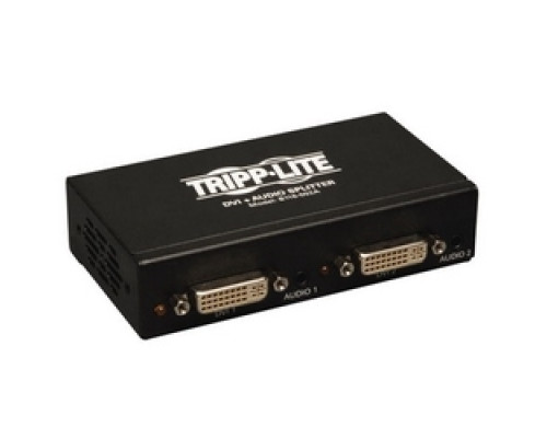 TRIPP LITE B116-002A B116-002A   2-Port DVI Splitter with Audio and Signal Booster, Single-Link 1920x1200 at 60Hz/1080p DVI F/2xF , TAA