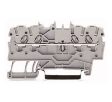 WAGO CORPORATION  2000-1401      4-conductor Through Terminal Block; 1 mm2; Suitable For Ex E II Applications; Side And Center Marking; For Din-rail 35 X 15 And 35 X 7.5; Push-in CAGE CLAMP