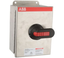 ABB  EOT45U3S4-P      3 pole, 60 amps rated at 600 V AC, UL 508, enclosed non-fusible disconnect switch in a UL/NEMA 4X stainless enclosure