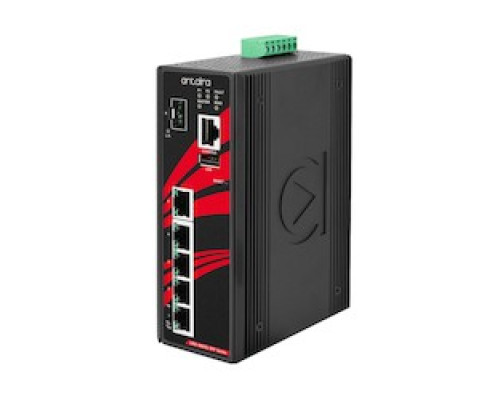 ANTAIRA TECHNOLOGIES LLC  LMX-0601G-SFP-T-V2      6-Port Industrial Gigabit Light Layer 3 Managed Ethernet Switch, w/5 10/100/1000Tx + 1 100/1000 SFP Slot; EOT -40-75C - Version 2 hardware