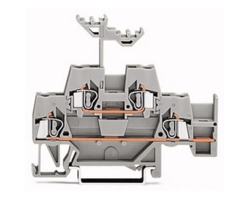 WAGO CORPORATION  280-520      DOUBLE-DECK TERM BLOCK THROUGH/THROUGH W/ JUMPER GRAY
