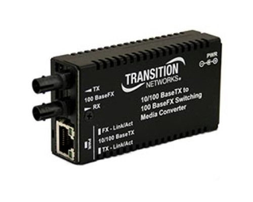 LANTRONIX  M/E-PSW-FX-02-NA      Mini 10/100 Bridging Media Converter