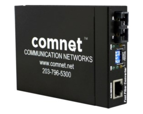 COMNET COMMUNICATION NETWORKS  CWFE2SCS2      Commercial Grade 100 Mbps Media Converter, SM, 2 Fiber, SC Connector, Power Supply Included