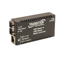 TRANSITION NETWORKS M/GE-T-SX-01-NA M/GE-T-SX-01-NA   Mini Gigabit Ethernet Media Converter, 1000BASE-T RJ45 [100 m/328 ft.] to 1000BASE-SX 850 nm MM SC