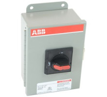 ABB  EOT32U3M3-S      3 pole, 32 amps rated at 600 V AC, UL 98, enclosed non-fusible disconnect switch in a UL/NEMA 3R/12 enclosure