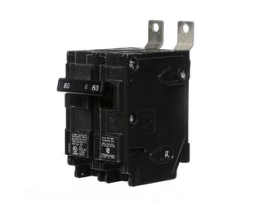 SIEMENS  US2:B260      Molded Case Circuit Breaker, Common Trip, Thermal Magnetic, Panelboard Mount, 2 Pole, 120/240 Volt AC, 60A, 10 kA Interrupting Rating
