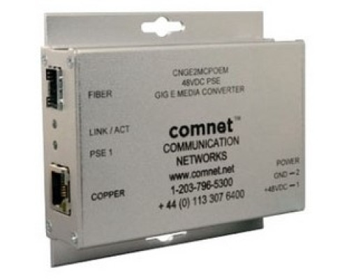 COMNET COMMUNICATION NETWORKS  CNGE2MCPOEM/C      Ethernet Media Converter, 2-Port, 10/100/1000 Mbps, 48 Volt DC, With High Power PoE