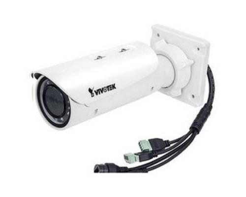 VIVOTEK  IB9371-EHT      Network Camera, Bullet, WDR, Day/Night, Outdoor, H.265/H.264/MJPEG, 2048 x 1536 Resolution, F1.2/F2.3 Vari-focal 3 to 9 MM Lens, 512 MB RAM/128 MB Flash, 12 Volt DC 23.6 Watt, PoE
