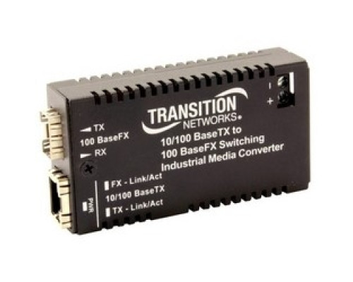 LANTRONIX M/GE-ISW-LC-01   Media Converter, Mini, 10/100/1000Base-T RJ45 to 1000Base-SX, Multimode, 24 to 36 Volt AC, 12 to 24 Volt DC, 1.2 Watt, 10240 Byte Frame, 1.8