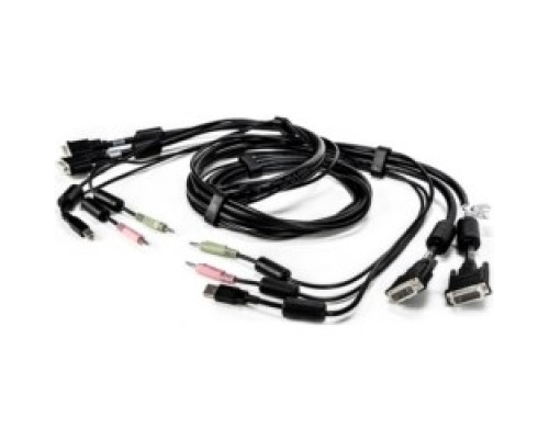 VERTIV  CBL0120      AVOCENT KVM Cable - for Keyboard/Mouse, KVM Switch - 6 ft - 2xDVI-I Video, 1xUSB, 2xAudio