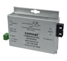 COMNET COMMUNICATION NETWORKS CNFE1002APOES/M   Hardened 100Mbps Media Converter, ST Connector, Single-mode, 1 fiber, 