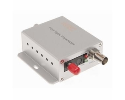KBC NETWORKS  FDVA1-DC1-S1T-MSA      1-ch point-to-point simplex video transmitter, 1-ch RS-422 data receiver, 1 fiber, 1310 nm multimode, 12 dB optical loss budget. Compact module, ST connector, US power plug.