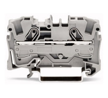 WAGO CORPORATION  2006-1201      2-conductor Through Terminal Block; 6 mm2; Suitable For Ex E II Applications; Side And Center Marking; For Din-rail 35 X 15 And 35 X 7.5; Push-in CAGE CLAMP