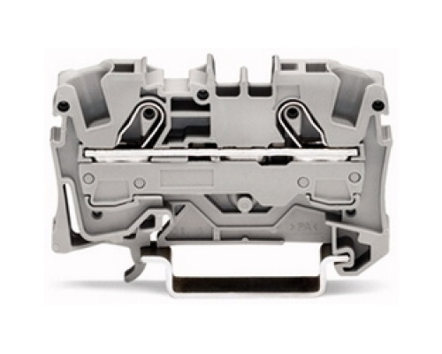 WAGO CORPORATION  2006-1201      2-conductor Through Terminal Block; 6 mm2; Suitable For Ex E II Applications; Side And Center Marking; For Din-rail 35 X 15 And 35 X 7.5; Push-in CAGE CLAMP