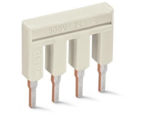 WAGO CORPORATION  2002-404      Push-in Type Jumper Bar; Insulated; 4-way; Nominal Current 25 A