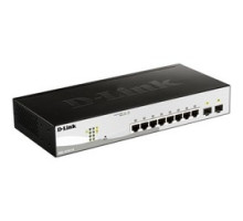 D-LINK SYSTEMS INC  DGS-1210-10      Ethernet Switch, 8-Port Gigabit, 20 Gbps Switching Capacity, 100 to 240 Volt AC, 6.33 Watt, 50 to 60 Hertz, 11.0