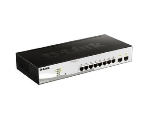 D-LINK SYSTEMS INC  DGS-1210-10      Ethernet Switch, 8-Port Gigabit, 20 Gbps Switching Capacity, 100 to 240 Volt AC, 6.33 Watt, 50 to 60 Hertz, 11.0