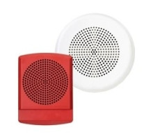 WHEELOCK  LSPKWC-N               Wall/Ceiling Mount Speaker, Exceeder LED3, High Fidelity, Round, 24 Volt DC, 2 Watt, Plastic, White, Without Lettering