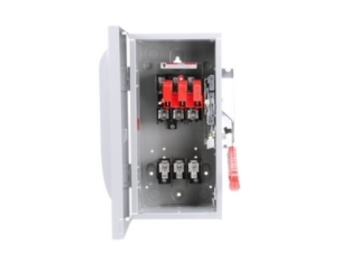 SIEMENS  US2:HF361      Safety Switch, Fusible, Single Throw, Heavy Duty, 480/600 Volt AC, 250 Volt DC, 30A, 7-1/2 HP at 3 Phase, 3 Wire, 3 Pole, Steel, NEMA 1, For Indoor