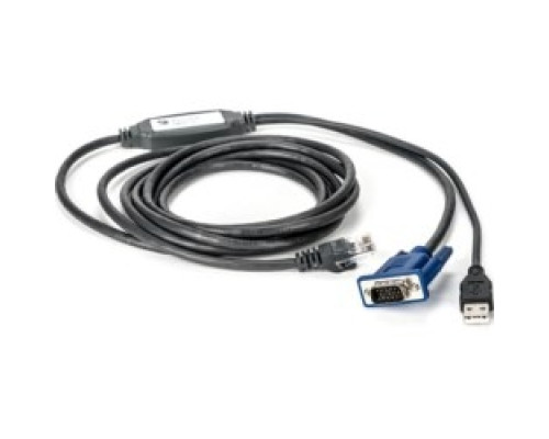 VERTIV  USBIAC-10      Vertiv Avocent USB Integrated Access Cable, 10 ft. With USB Type A, HD-15-Male, RJ-45-Male Connectors - 10ft