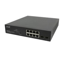 LANTRONIX SM8TAT2SA-NA   Smart Managed PoE+ Switch With 8 10/100/1000BASE-T Ports And 2 100/1000 SFP Slots