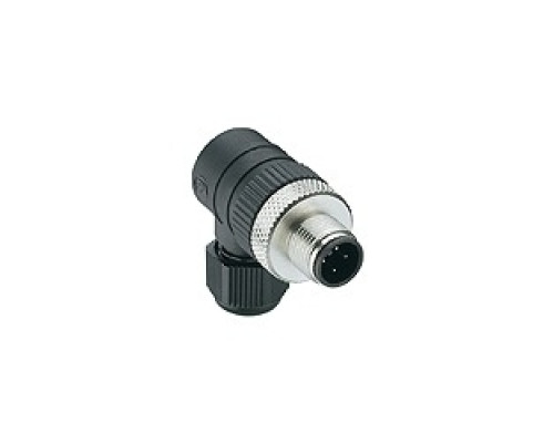 LUMBERG AUTOMATION  600005202  RSCW 4/9      M12 Micro Field attachable connector, male right angle connector, 4-pole with threaded joint, assembling with screw terminals.