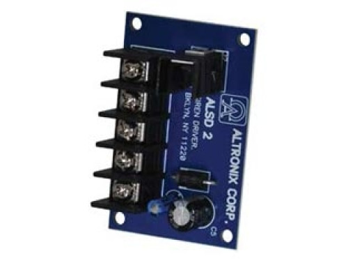 ALTRONIX  ALSD2      Dual Channel Siren Driver, 6/12VDC, 103 db to 111 db