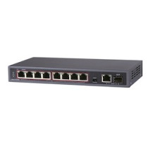 LIBERTY SECURITY  LPOESW8      8CH, 120W, GIGABIT UNMANAGED POE SWITCH WITH RJ-45 & SFP, EXT. UL POWER SUPPLY