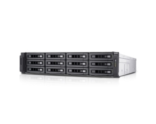 QNAP SYSTEMS TVS-EC1280U-SAS-RP-8GE-R2-US   12-bay NAS and iSCSI/ IP-SAN, 2U, SAS 12G, SAS/SATA 6G, 4 x 1GbE, 2 x 10GbE SFP+ , 40GbE-ready, Redundant PSU