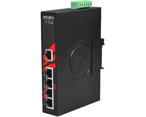 ANTAIRA TECHNOLOGIES LLC LNP-0500-24   5-Port Industrial PoE+ Unmanaged Ethernet Switch, w/4 10/100Tx 30W/Port + 1 10/100Tx, 12-36VDC