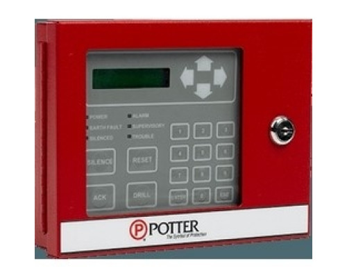 POTTER ELECTRIC  3006458  RA-6075              LCD Remote Annunciator, 32-Character, 2 Line 16 Character LCD, 6500’ Wire, 14 to 22 AWG, 20 Milliampere Standby, 25 Milliampere Alarm, 8