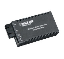 BLACK BOX NETWORK SERVICES LGC120A-R2   Gigabit Ethernet 1000-Mbps Media Converter - 10/100/1000-Mbps Copper to 1000-Mbps Multimode Fiber, 850nm, 0.3km, SC