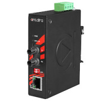 ANTAIRA TECHNOLOGIES LLC  STF-401C-TS30-T      Industrial Compact RS-232/422/485 To Fiber Converter, Single-Mode 30KM, ST Connector, -40C - 70C