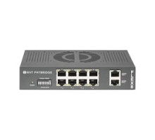 NVT PHYBRIDGE NV-FLX-08-RL   FLEX8: 8 Port Long Reach 2 or 4 pair UTP PoE++ 50 Watts Unmanaged Switch with 55VDC, 190 Watt Power Supply with DC filter and IEC line cord. Meets EN 50121-4 Railway/Subway - 5 YR warranty included