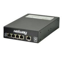 ALTRONIX  NETWAY4ES      Switch, 4 Port PoE/PoE+, Enables 4 IP Devices over 1 structured cable, Input Power PoE/PoE+/Hi-PoE, Typically used with Netway1D