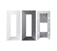 HANWHA VISION  SHS-165F      Flush Mount For TID-600R; 2 Cover Plates Included; White, Dark Brown