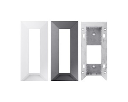 HANWHA VISION  SHS-165F      Flush Mount For TID-600R; 2 Cover Plates Included; White, Dark Brown