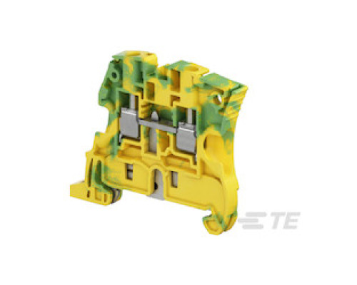 TE-ENERGY  1SNK506150R0000  ZS6-PE      Screw Clamp Terminal Block, 1-Circuit, Ground, 2 Positions, 2200 V, 13.7 G, TH35-15,TH35-7.5