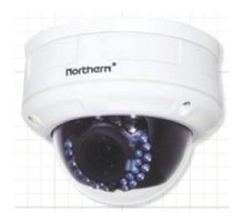 NORTHERN VIDEO  IP4MVFD      Dome Camera, True WDR, Full HD, Motorized, Outdoor, 2688 x 1520 Resolution, Varifocal IR 2.8 to 12 MM Lens, PoE, 12 Volt DC, Heavy Duty Aluminum, White