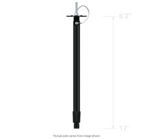 CLINTON ELECTRONICS  CE-CP17B               17’ TELESCOPING CEILING MOUNT CAMERA POLE, BLACK, UL    LISTED, ADJUSTABLE