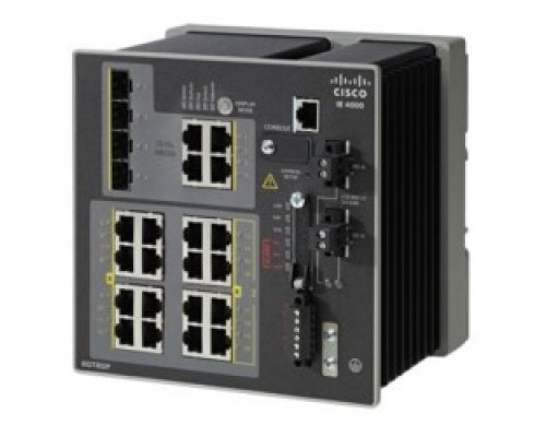 CISCO  IE-4000-8GT8GP4G-E      Industrial Ethernet Switch, Managed, DIN-Rail Mount, 240 Watt, 20-port, RJ45/poe/poe+, 10/100/1000 Mbps, 128 MB, 1 GB DRAM, 20 Gbps, 6.12