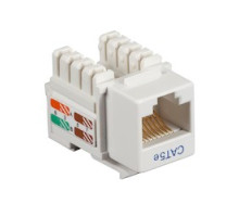 BLACK BOX NETWORK SERVICES  CAT5EJ-WH-25PAK      CAT5e Keystone Jack - Unshielded, RJ45, White, 25-Pack