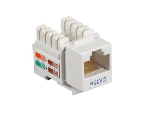 BLACK BOX NETWORK SERVICES  CAT5EJ-WH-25PAK      CAT5e Keystone Jack - Unshielded, RJ45, White, 25-Pack