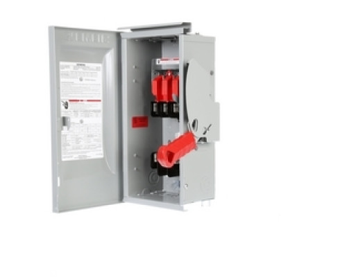 SIEMENS  HF361NR      Safety Switch, Heavy Duty, Fused, 600 Volt AC, 30A, 3 HP at 1 Phase, 5 HP at 3 Phase, 7-1/2 HP at 3 Phase, 3 Pole, 3 Fuse, 4 Wire, NEMA 3R, 304 Stainless Steel, For Outdoor